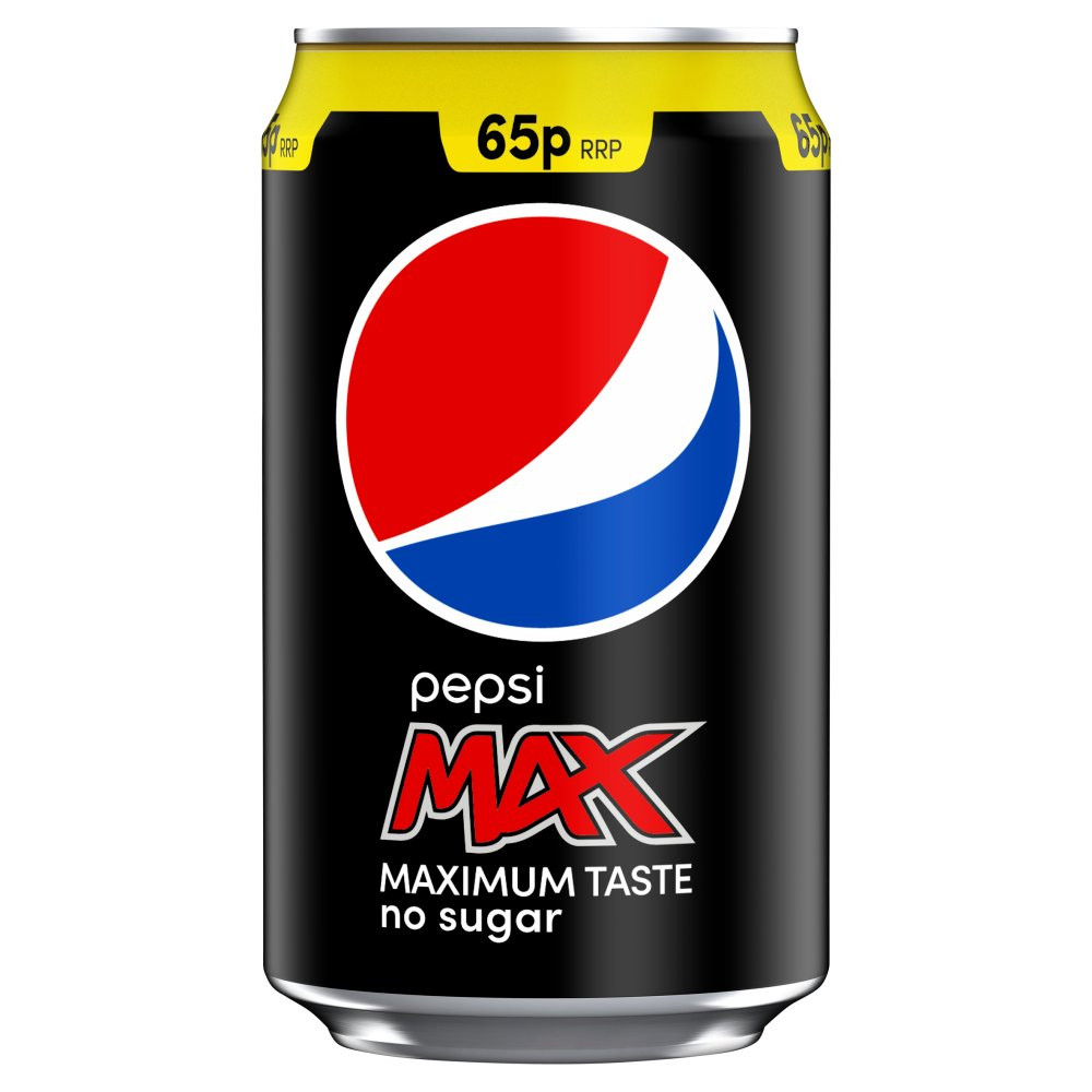 Pepsi Max No Sugar Cola Can 330ml