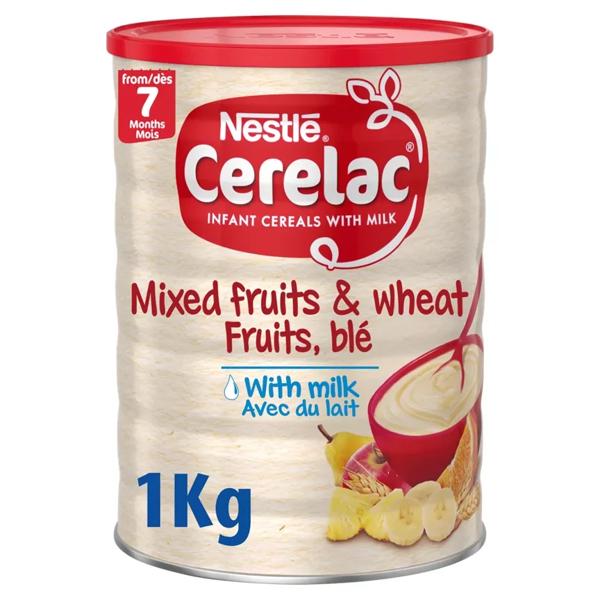 Nestle CERELAC Wheat Based Fortified Baby Cereal with Mixed Fruits, Just Add Water, 7 Months+